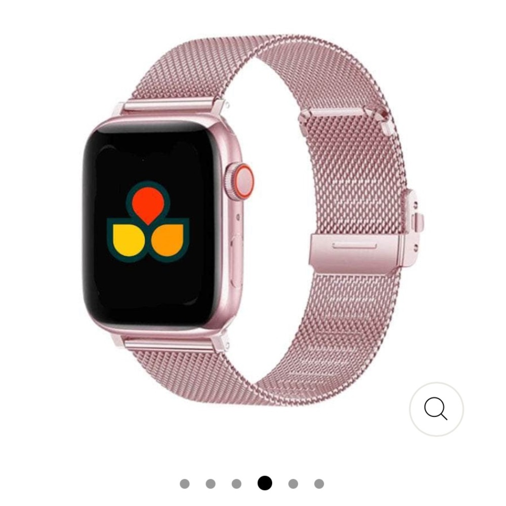 Apple watch loop mesh chain band pink rose gold